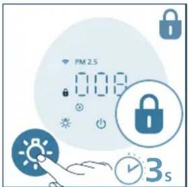 PHILIPS AC2221 - Configurar o bloqueio infantil - 1