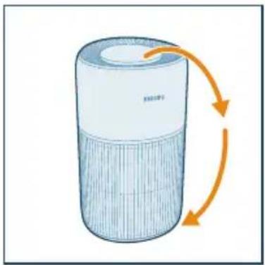 PHILIPS AC2221 - Einsetzen des Filters - 1
