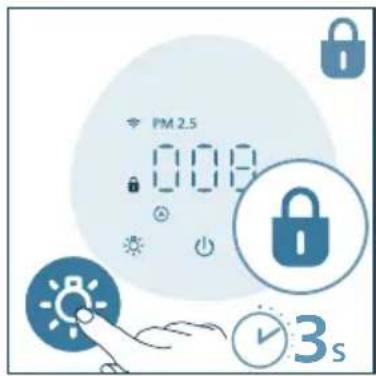 PHILIPS AC2221 - Het kinderslot instellen - 1