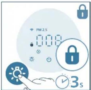 PHILIPS AC2221 - Setting the child lock - 1