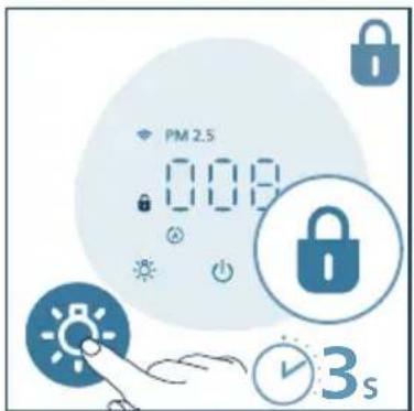 PHILIPS AC2221 - Configurarea blocării pentru copii - 1