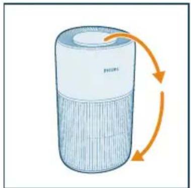 PHILIPS AC2221 - Pulizia del filtro - 1