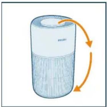 PHILIPS AC2221 - Montering af filteret - 1