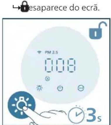 PHILIPS AC2221 - Configurar o bloqueio infantil - 2