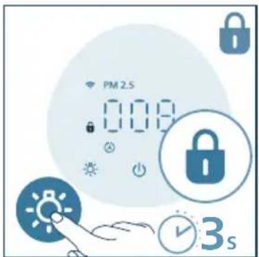 PHILIPS AC2221 - Indstilling af børnesikring - 1
