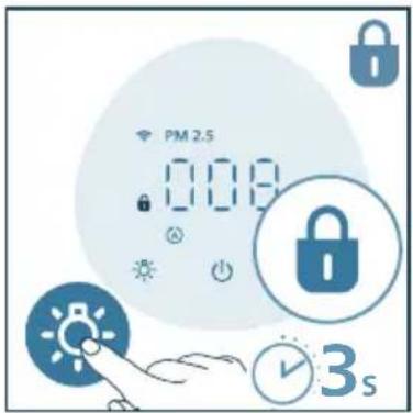 PHILIPS AC2221 - Configuración del bloqueo infantil - 1