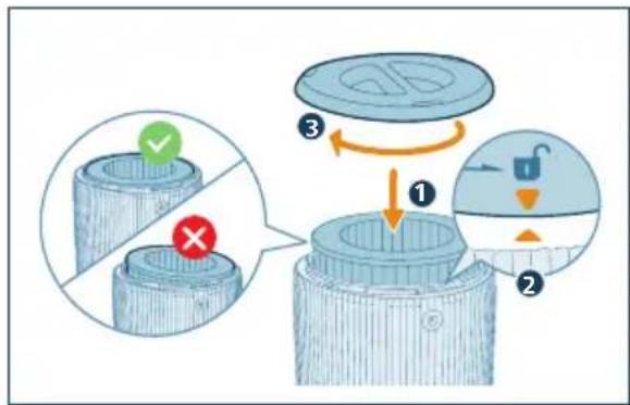 PHILIPS AC2221 - Installing the filter - 4
