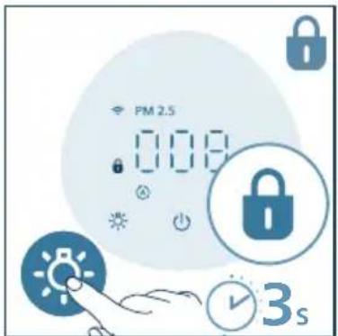 PHILIPS AC2221 - Užrakto nuo vaikų nustatymas - 1