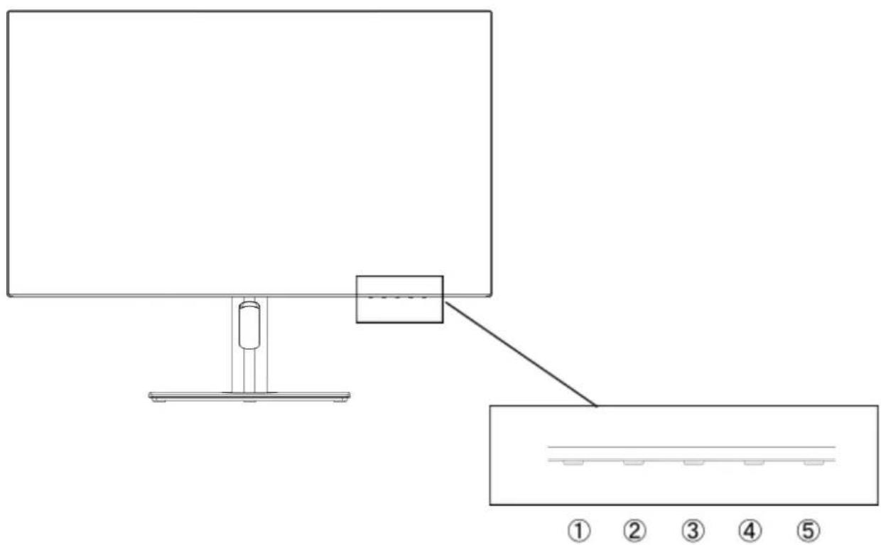 Japannext JN-IPS27WQHDR-C65W-FLD-T - Description of the display button - 1
