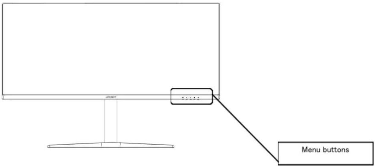 Japannext JN-IPSC3752UWQHDPR-H-C65W - Description of the display button - 1