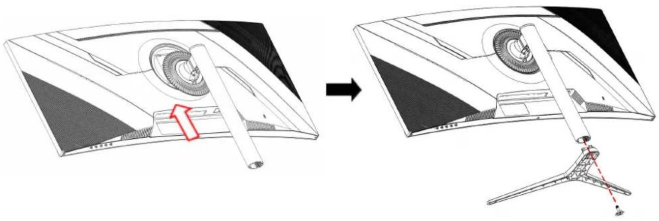 Japannext JN-IPSC3752UWQHDPR-H-C65W - Assembling the Monitor Base - 1