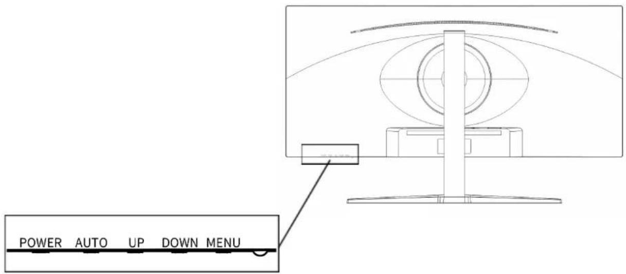 Japannext JN-IPS34Q-HC6-W - Description of the display button - 1