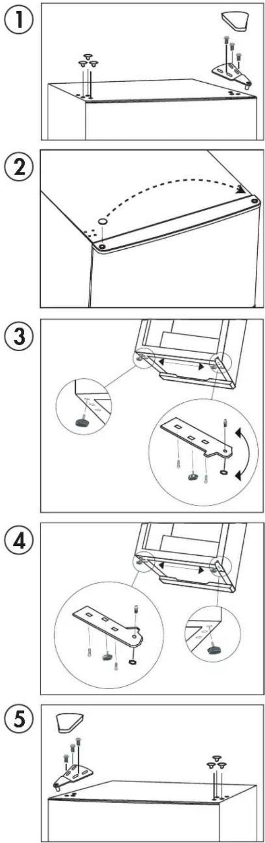 DANBY DCR033B1WM-6 - INSTRUCCIONES DE REVERSIÓN DE PUERTA - 1