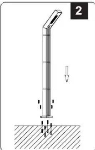 V-TAC VT-10185 - Instalarea stålpidor de iluminat - 2
