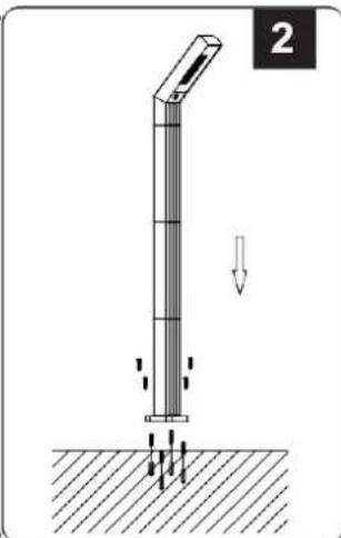 V-TAC VT-10185 - Installation von Lampenmasten - 2