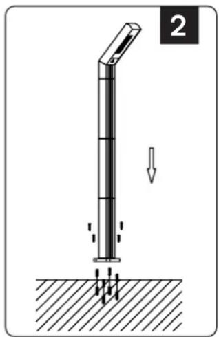 V-TAC VT-10185 - Lamp Post Installation - 2