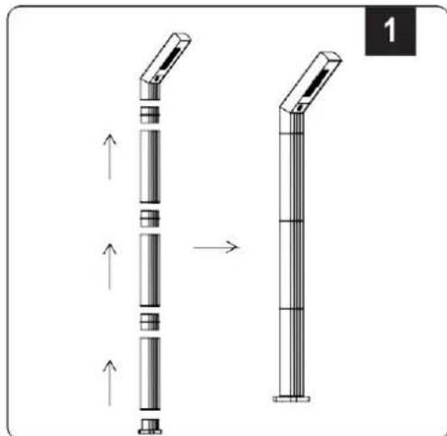 V-TAC VT-10185 - Installazione di un palo della luce - 1