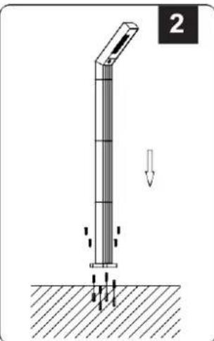 V-TAC VT-10185 - Installazione di un palo della luce - 2