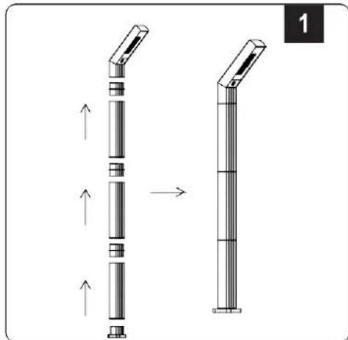 V-TAC VT-10185 - Lampaoszlop telepités - 1
