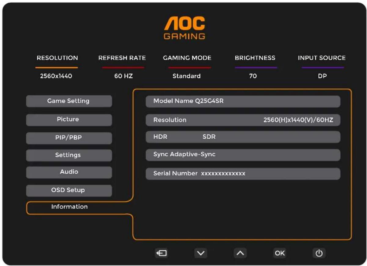 AOC Q25G4SR - Remarque : - 4
