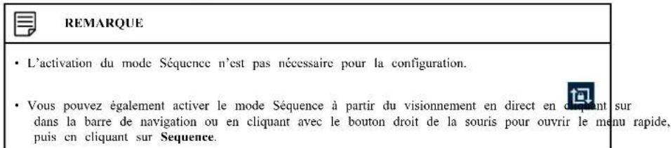 Lorex D241A81B - Pour configurer le mode Squence : - 2