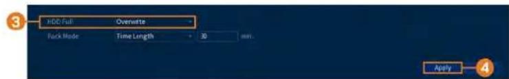 HDD Full Overwrite Pack Mode Time Length 30 min Apply