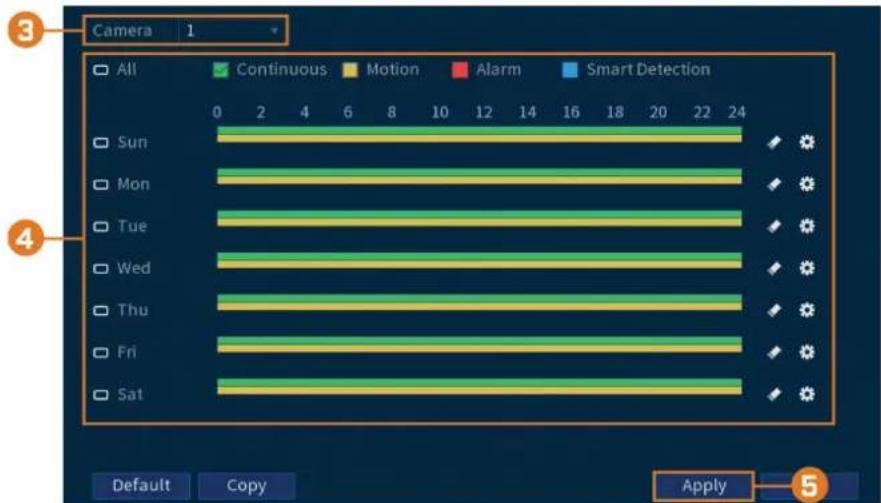 Lorex D871A82B - Pour configurer l'horaire de capture d'écran : - 1