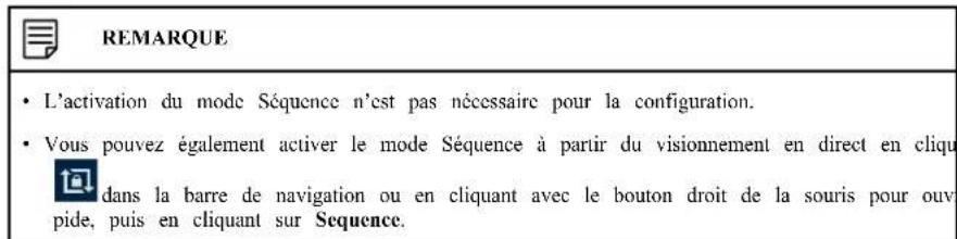 Lorex D871A82B - Pour configurer le mode Séquence : - 2