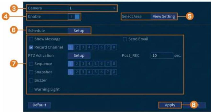 Lorex D871A82B - Pour configurer la détection des visages : - 1