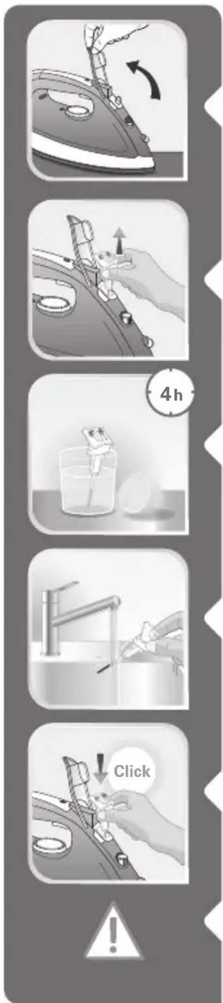 TEFAL Access Glide FV1572 - Limpie la varilla antical (una vez al mes) - 1