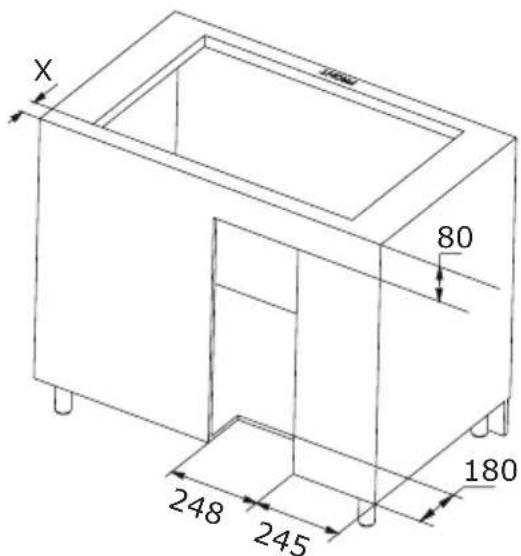 AMICA DHKI 752 880 C - Standard installation - 2
