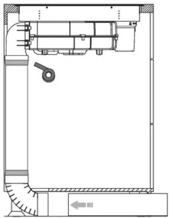 AMICA DHKI 752 880 C - Installation of a pipe set for induction hob with extractor - 3