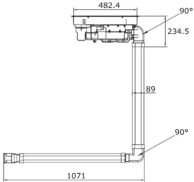 AMICA DHKI 752 880 C - PIPE SET FOR INDUCTION HOB WITH EXTRACTOR - 2