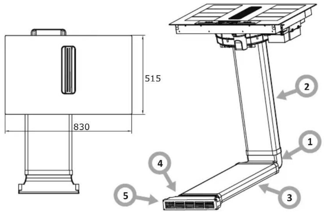 AMICA DHKI 752 880 C - SADA POTRUBÍ PRO INDUKČNÍ VARNOU DESKU S ODSAVAČEM - 3