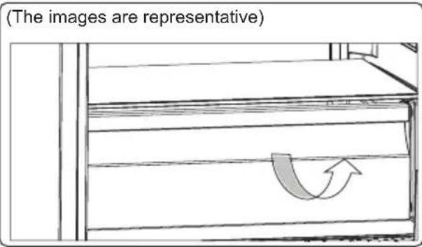 SHARP SJ-FBA05DTXLE-EU - To remove the Chill Drawer: - 1