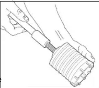 MILWAUKEE M18 Fuel 2713-20 - Utilisation des trépans carottiers à percussion rotatifs - 1
