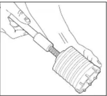 MILWAUKEE M18 Fuel 2713-20 - Uso de las brocas sacabocados de percusión rotatorias - 1