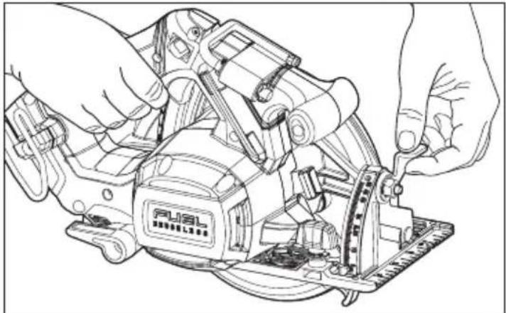 MILWAUKEE M18 Fuel 2833-20 - Ajuste del ángulo del bisel - 1