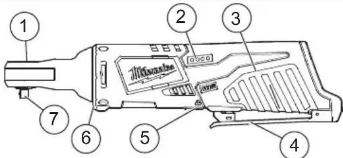MILWAUKEE M12 2456-20 - DESCRIPTION FONCTIONNELLE - 1