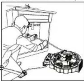 MILWAUKEE M12 Fuel 2519-21 - Inserción del cable en el drenaje - 1