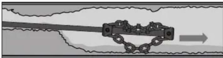 MILWAUKEE M12 Fuel 2519-21 - Inserción del cable en el drenaje - 2