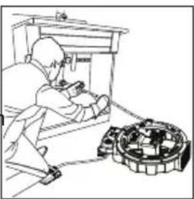 MILWAUKEE M12 Fuel 2519-21 - Insertion du câble dans le drain - 1