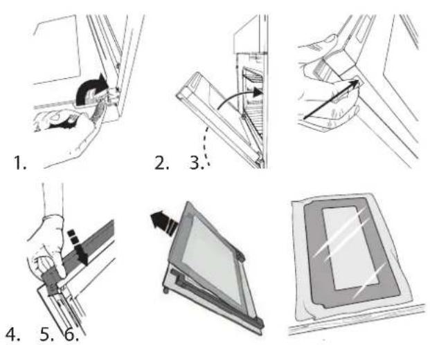 BAUKNECHT BCS7P8PHTSK - LIMPIAR EL CRISTAL INTERIOR DE LA PUERTA - 1