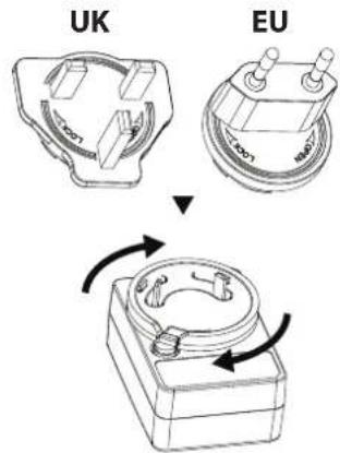 SHARP VC-SV05MMAEU-G - Changing the adapter mains connection type - 2