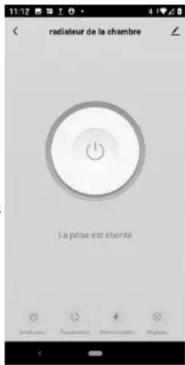 radiateur de la chambre La prise est étente