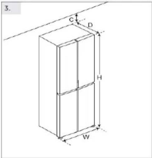 HAIER HCR3818DNMM - Prostorske zahteve - 3