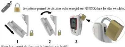 Sauermann KT 320 - Support mural anti-vol avec cadenas - 1
