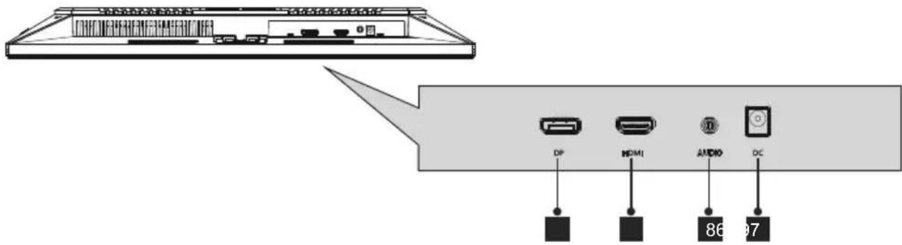 LC-Power M24F - Puertos del monitor - 1