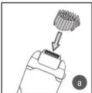ROWENTA Fresh Extreme EP7240 - IMPORTANT Para uma primeira utilização, aconselhamos o uso do pente que corresponde à altura de corte máxima. - 1