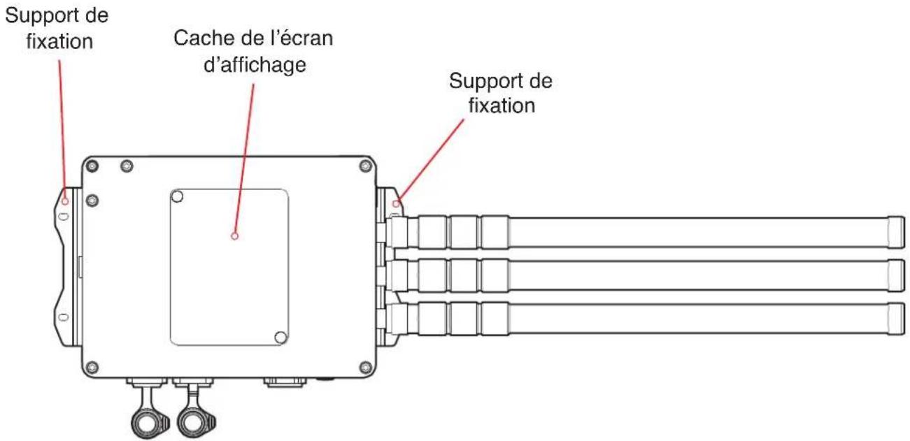 Support de fixation Cache de l'écran d'affichage Support de fixation